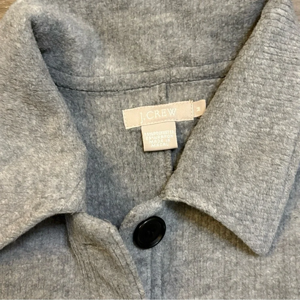 Vintage J.Crew Gray Knit Coatigan Chore Jacket Button Front Size M 90s Y2K​​